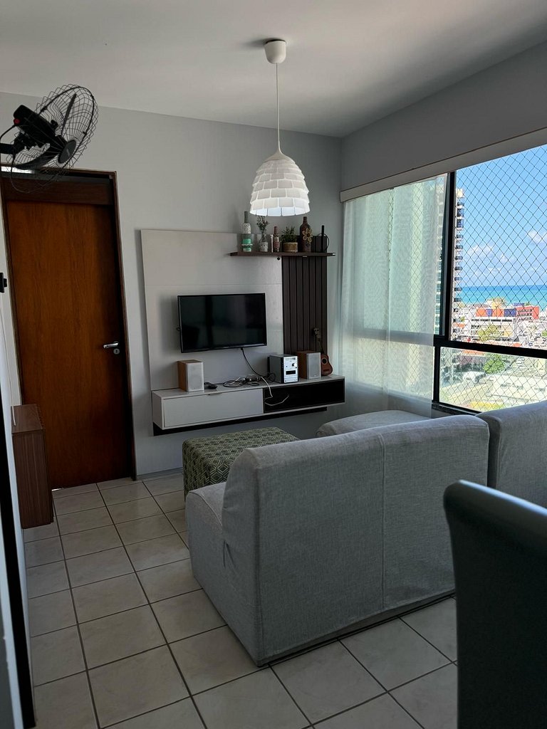 Apartamento em Tambaú – 2 Quartos, Conforto para 5 Pessoas,